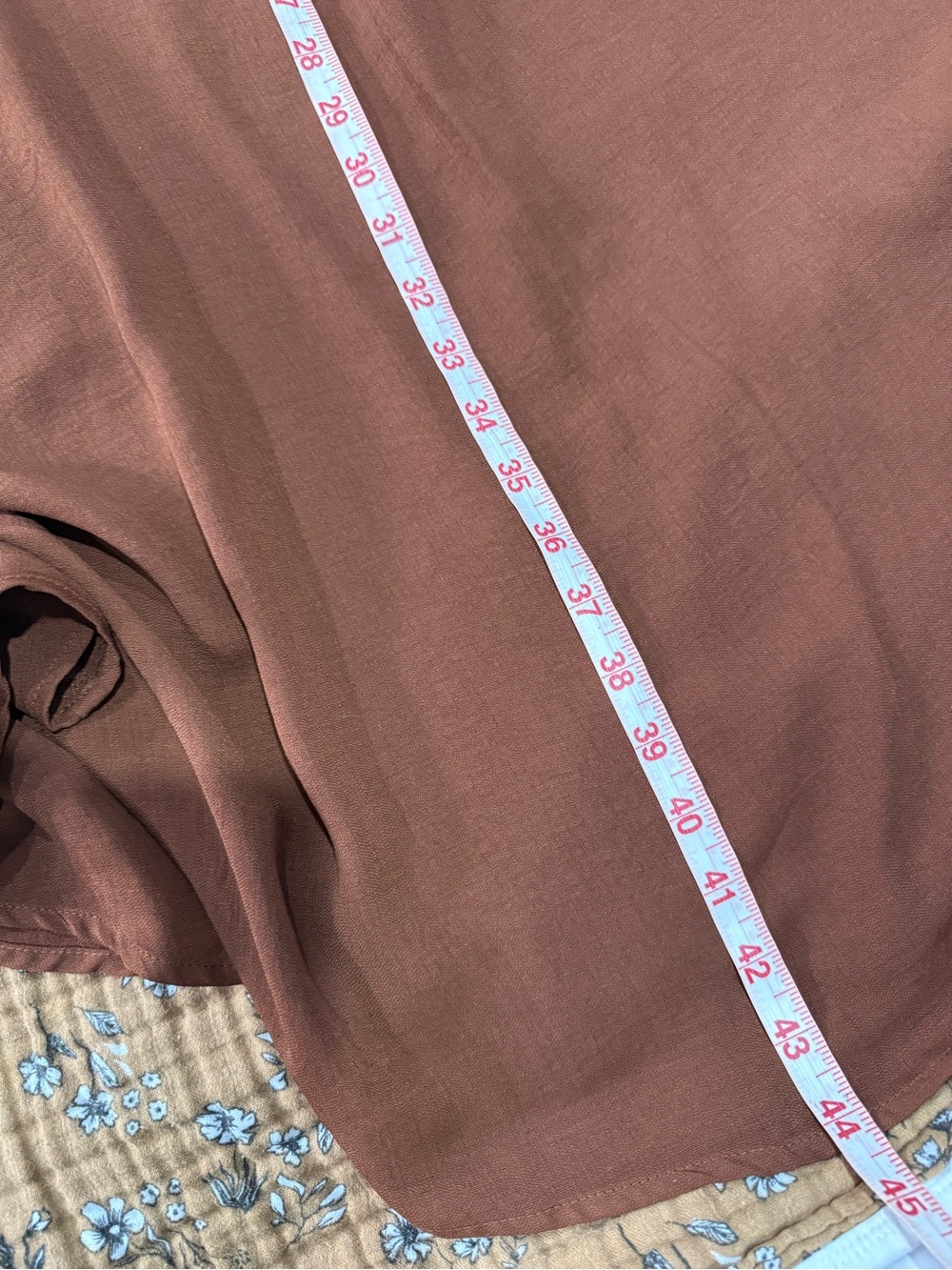 OAK + FORT Minimalist Earthy Flowy Midi Dress Rust Terracotta Brown Size Medium - Picture 10 of 10